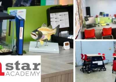 Star Academy classrooms combine hands-on labs and computer technology-based instruction to engage students
